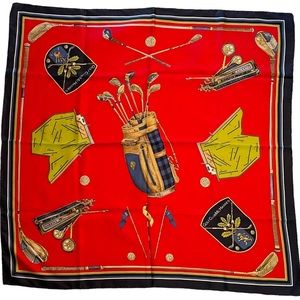 New! Golf Club Mc Harries Collection
100% Silk Square Scarf 34x34